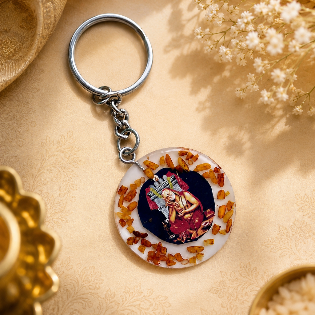 Ashirwad Divine Blessing Resin Keychain