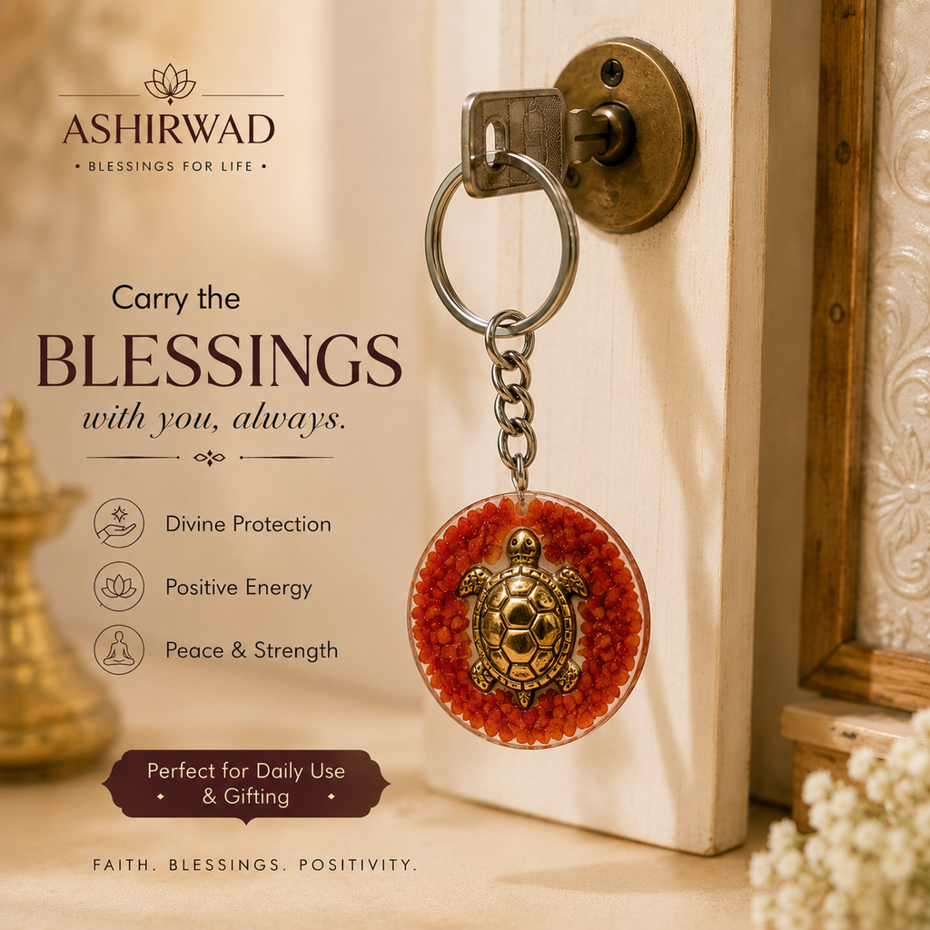 Golden Turtle Prosperity Keychain